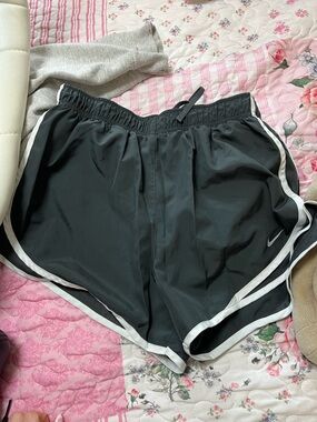 Nike Women’s Black Athletic Shorts with White Trim